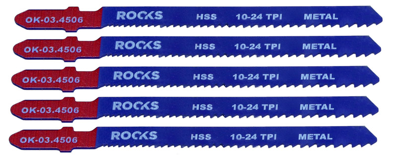 ROOKS Brzeszczot do wyrzynarki HSS TYP T stal 10-24 TPI x 100 mm kpl. 5 szt. OK-03.4506
