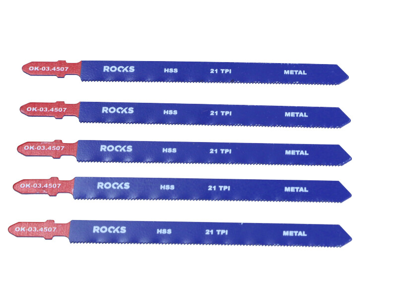 ROOKS Brzeszczot do wyrzynarki HSS TYP T stal 21 TPI x 130 mm kpl. 5 szt. OK-03.4507