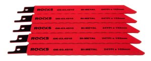 ROOKS Brzeszczot do piły szablastej Bi-METAL stal 24 TPI x 152 mm kpl. 5 szt. OK-03.4510