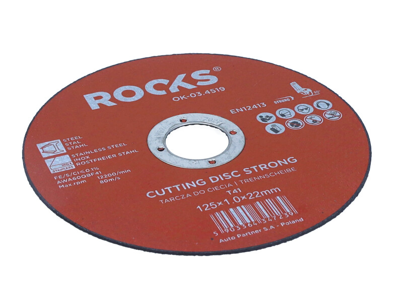 ROOKS Tarcza do cięcia metalu INOX STRONG 125x1,0x22,2 - T41 OK-03.4519