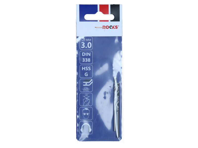 ROOKS Wiertło do metalu PRO ∅ 3,0 mm HSS G 900 N/mm2 DIN 338 2 sztuki OK-03.4604