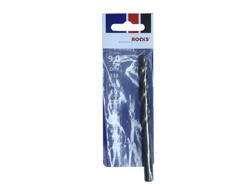 ROOKS Wiertło do metalu STRONG ∅ 9,0 mm HSS Co 1000 N/mm2 DIN 338 OK-03.4635