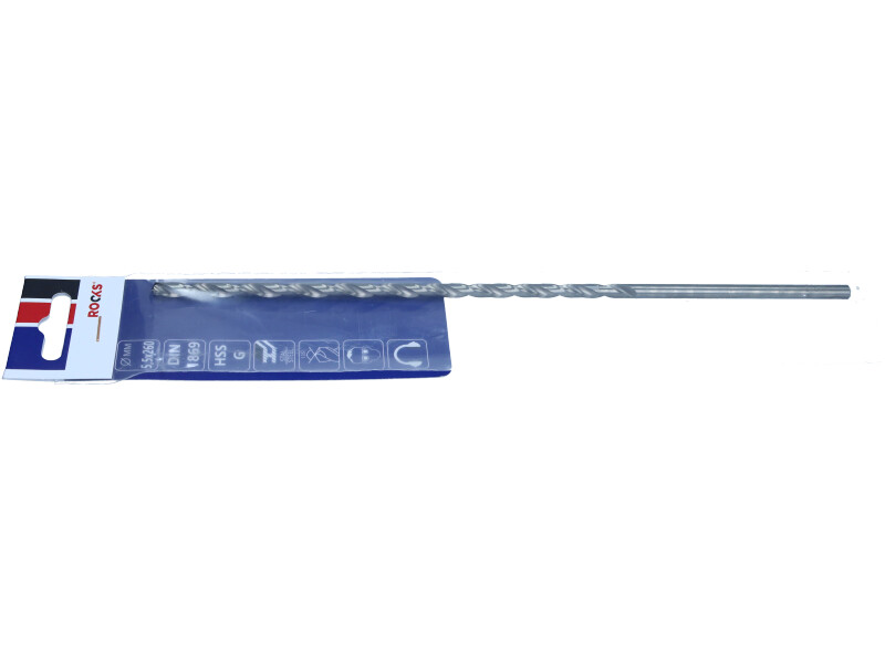 ROOKS Wiertło do metalu XXL ∅ 5,5 x 260 mm HSS G 900 N/mm2 DIN 1869 OK-03.4643