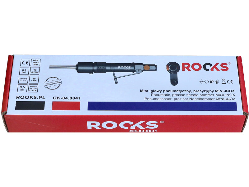 ROOKS Młot igłowy pneumatyczny precyzyjny MINI-INOX OK-04.0041