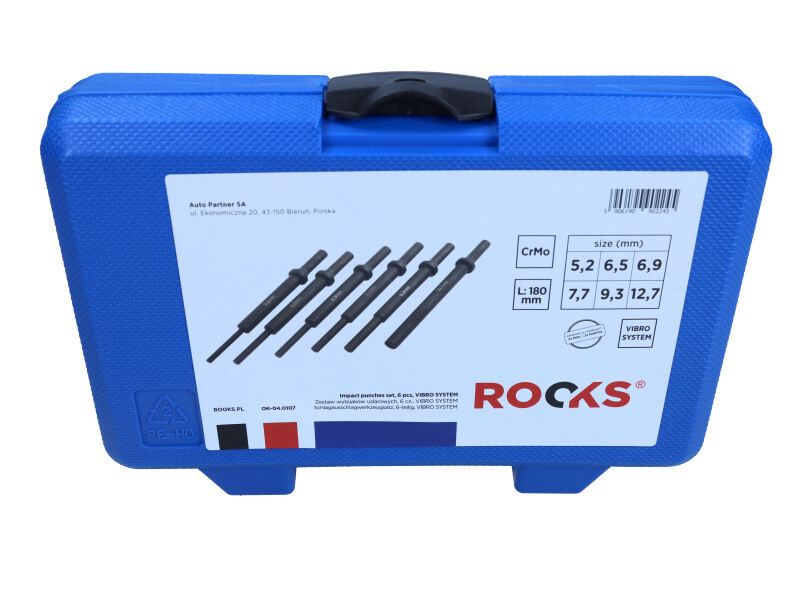 ROOKS Zestaw wybijaków udarowych 6 elementów VIBRO SYSTEM OK-04.0107