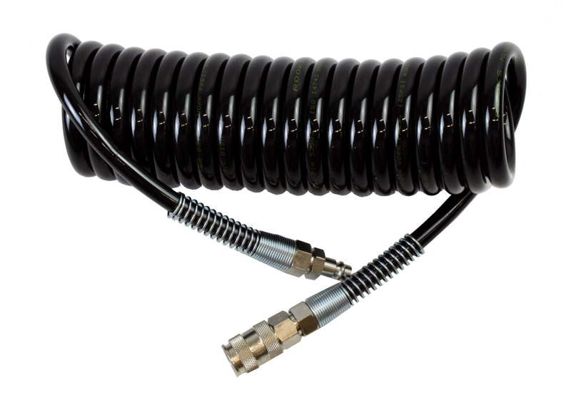 ROOKS Przewód pneumatyczny spiralny PU ze złączami 12 x 8 mm 5 m OK-04.1000