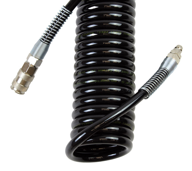 ROOKS Przewód pneumatyczny spiralny PU ze złączami 12 x 8 mm 5 m OK-04.1000