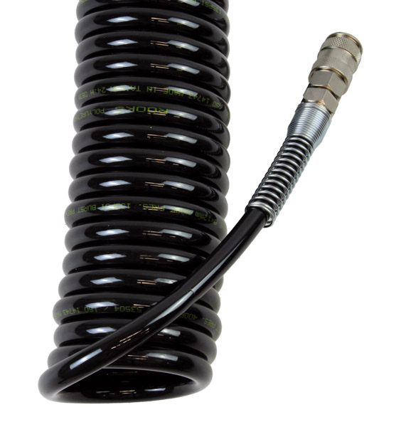 ROOKS Przewód pneumatyczny spiralny PU ze złączami 12 x 8 mm 10 m OK-04.1001