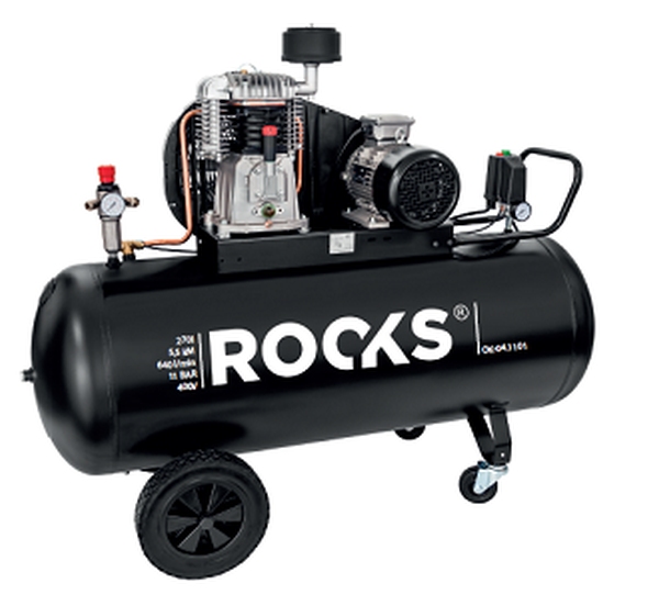 ROOKS Kompresor tłokowy - dwustopniowy 270 l 5,5 KM 640 l/min 11 bar 400 V OK-04.1101