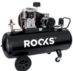 ROOKS Kompresor tłokowy 100 l 3 kM 231 l/min 10 BAR 230V BLACK OK-04.1106