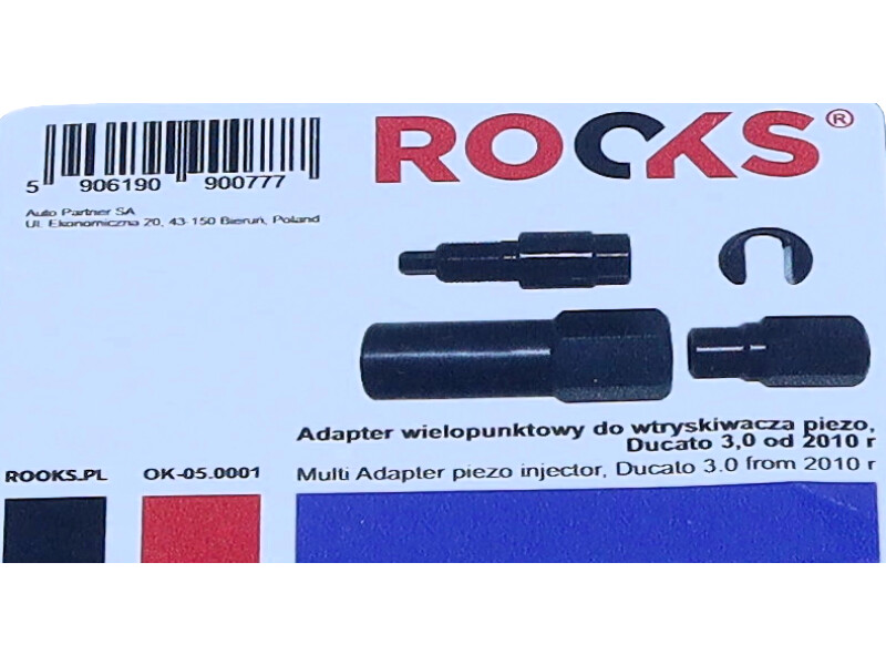 ROOKS Adapter wielopunktowy do wtryskiwacza Piezo Ducato 3.0 od 2010 r. OK-05.0001