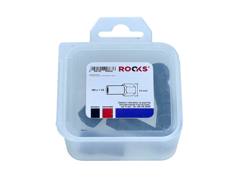 ROOKS Zestaw nakrętek na szpilkę wtryskiwacza Fiat Ducato komplet 5 sztuk do OK-05.0066 OK-05.0068