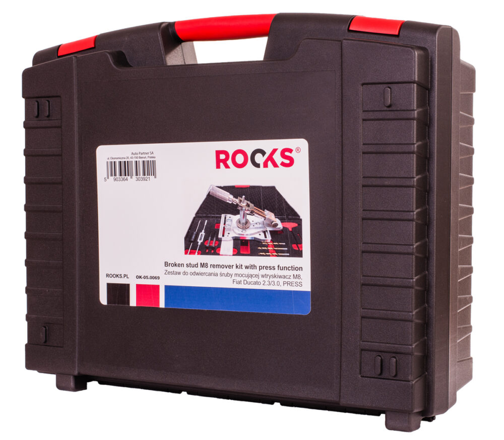 ROOKS Zestaw do odwiercania śruby mocującej wtryskiwacza M8 Fiat Ducato 2.3 3.0 PRESS - FAST OK-05.0069