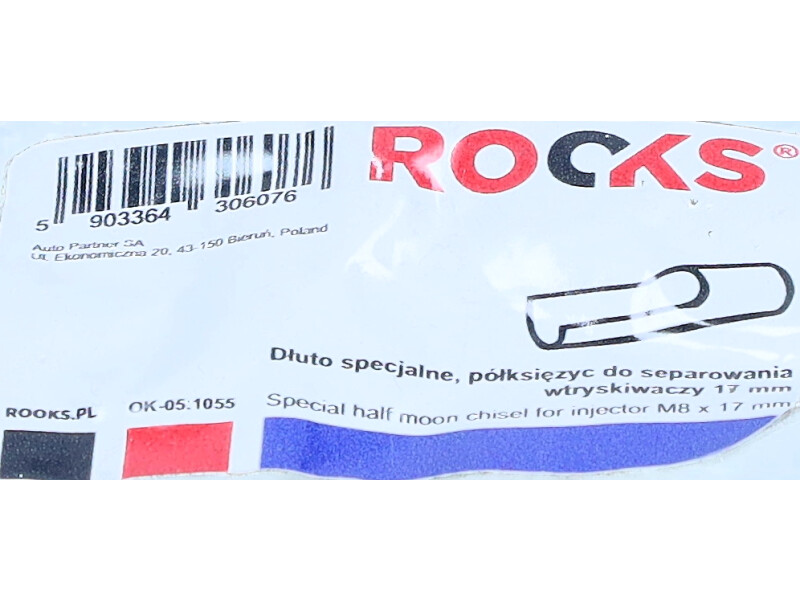 ROOKS Dłuto specjalne półksiężyc do separowania wtryskiwaczy M8 x 17 mm OK-05.1055
