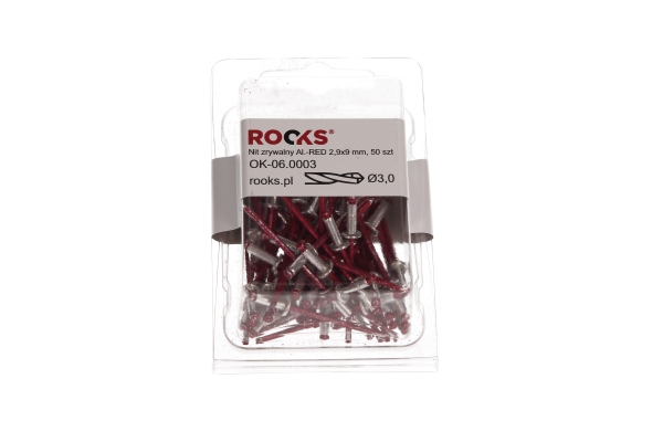 ROOKS Nit zrywalny AL-RED 2,9 x 9 mm 50 szt OK-06.0003