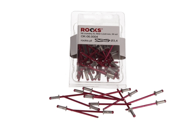 ROOKS Nit zrywalny AL-RED 3,2 x 9 mm 50 szt OK-06.0004