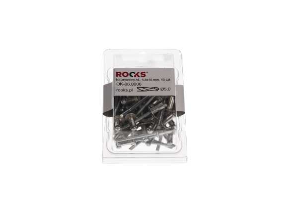 ROOKS Nit zrywalny AL-GRAY 4,8 x 10 mm, 40 szt OK-06.0006