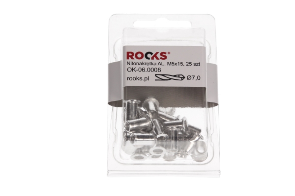 ROOKS Nitonakrętka AL M 5 x 15 25 szt OK-06.0008