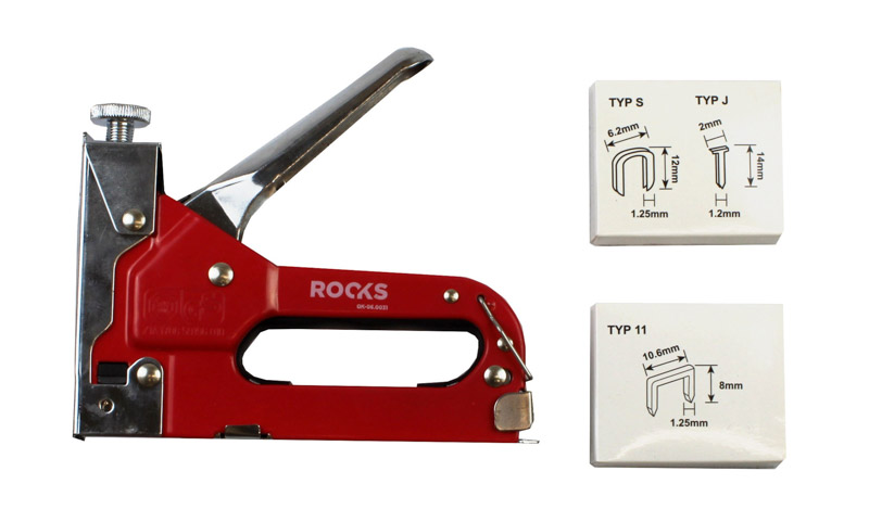 ROOKS Zszywacz taker zestaw 3 w 1 z zszywkami 1500 sztuk OK-06.0031