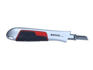 ROOKS Nożyk z ostrzem łamanym metalowy 9 mm 3 ostrza materiał SK5 OK-06.0114