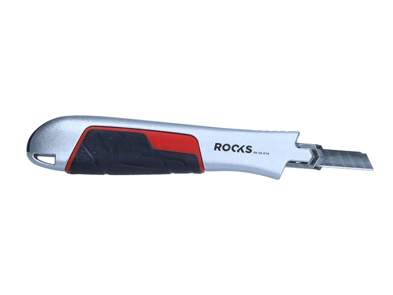 ROOKS Nożyk z ostrzem łamanym metalowy 9 mm 3 ostrza materiał SK5 OK-06.0114