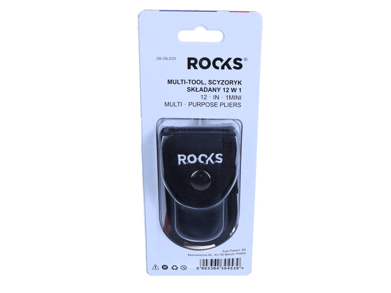 ROOKS Multi-tool scyzoryk składany 12 w 1 materiał: stal nierdzewna OK-06.0131