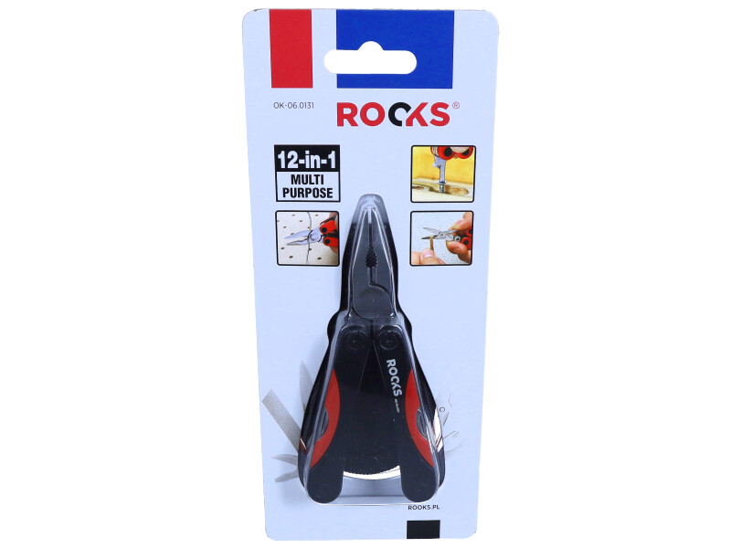 ROOKS Multi-tool scyzoryk składany 12 w 1 materiał: stal nierdzewna OK-06.0131