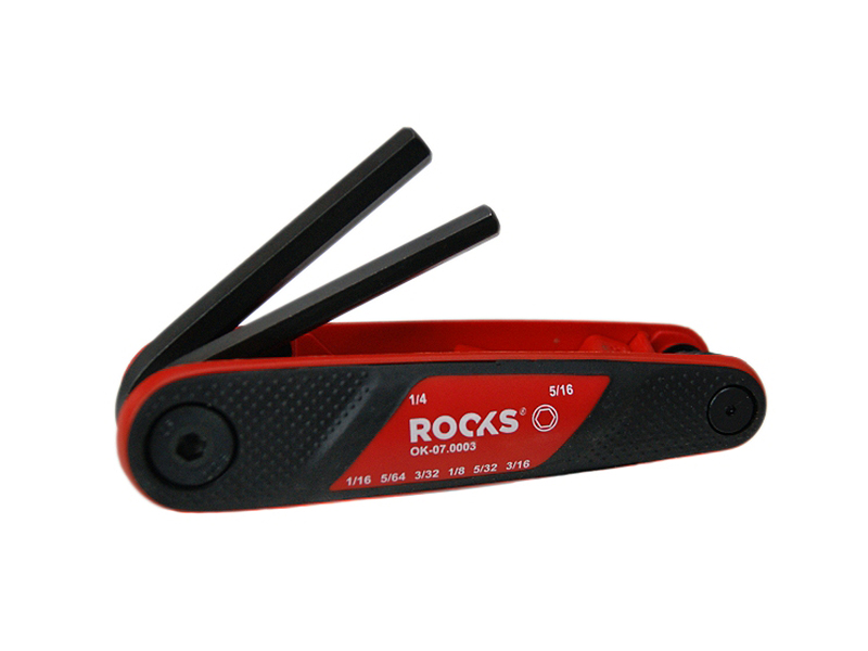 ROOKS Klucze imbusowe FUTURO POCKET HEX calowe 1/16" 5/16" CrVMoSi 7 elementów OK-07.0003