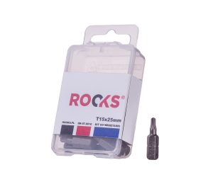ROOKS Bit do wkrętarki 1/4" x 25 mm x T15 udarowy CrVMoSi kpl. 10 szt. OK-07.0016