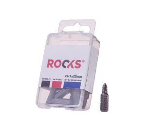 ROOKS Bit do wkrętarki 1/4" x 25 mm x PH1 udarowy CrVMoSi kpl. 10 szt. OK-07.0027