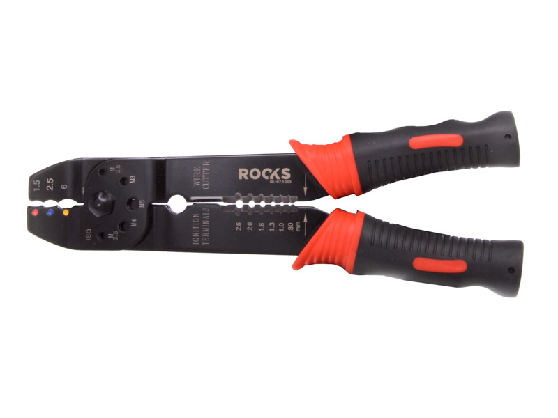 ROOKS Szczypce do ściągania izolacji i końcówek konektorowych 200 mm OK-07.1060
