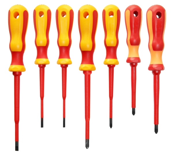 ROOKS Zestaw wkrętaków VDE 2K PLUS SLIM 7 elementów 3 5 4 5 5 PH1 PH2 PLUS PZ1 PLUS FL 5 OK-07.2007