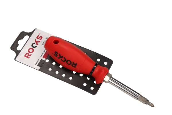 ROOKS MAGIC SCREW wkrętak 8 w 1 z wymiennymi końcówkami PZ1 PZ2 PH1 PH2 T10 T15 5,5 mm 7 mm OK-07.2205