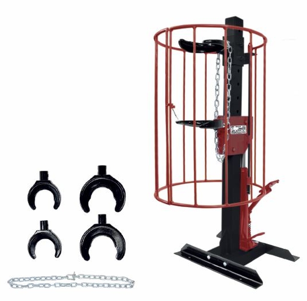 ROOKS Ściągacz sprężyn hydrauliczny stacjonarny z koszem 1000 kg OK-08.0140