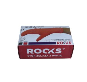 ROOKS OK-09.0004 Rękawice nitrylowe STRONG ORANGE M kpl 50 sztuk