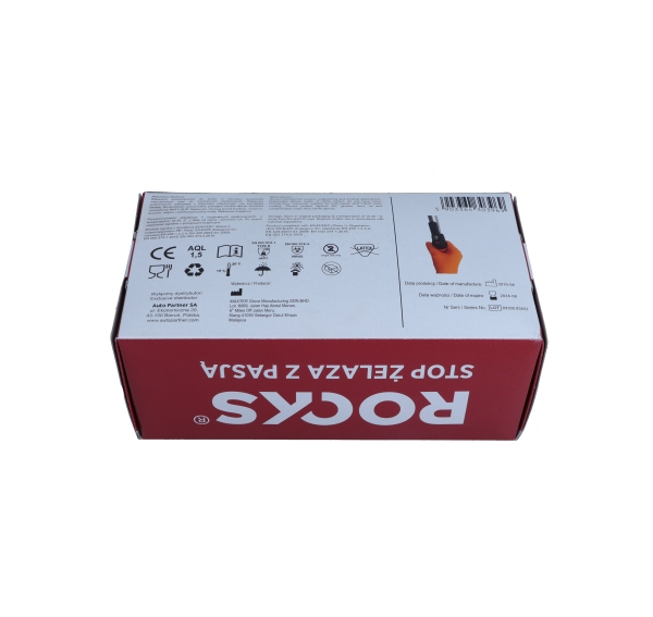 ROOKS Rękawice nitrylowe STRONG ORANGE XXL komplet 50 sztuk OK-09.0007