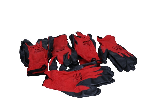 ROOKS OK-09.0012 Rękawice robocze polyester-nitrille rozmiar XL 5 par