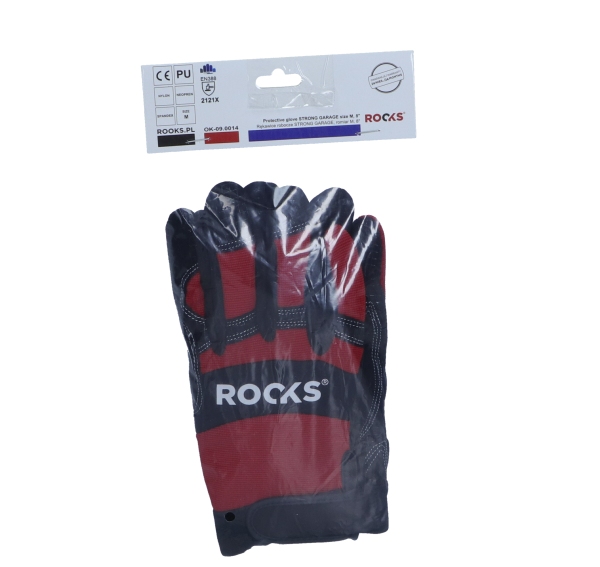 ROOKS Rękawice robocze STRONG GARAGE rozmiar M 8" OK-09.0014