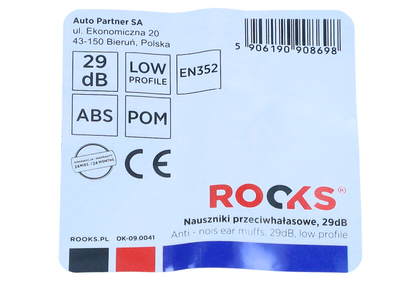 ROOKS Nauszniki przeciwhałasowe 29 dB OK-09.0041