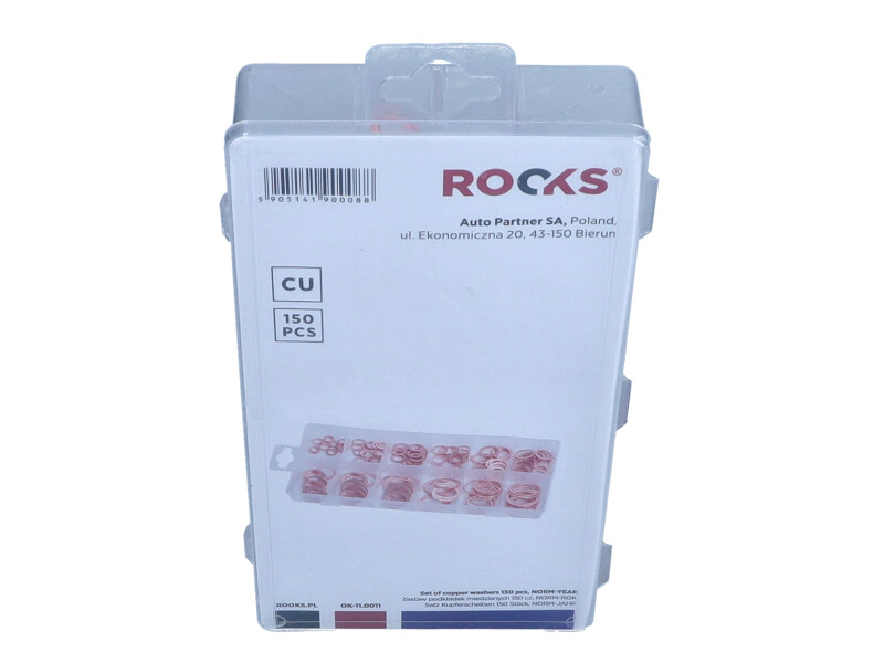 ROOKS Zestaw podkładek miedzianych GARAGE 150 elementów OK-11.0011