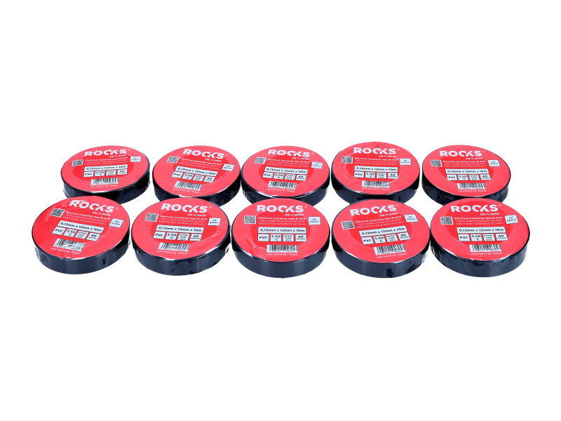 ROOKS OK-11.0050 Taśma elektroizolacyjna czarna 0,13 mm x 12 mm x 10 m