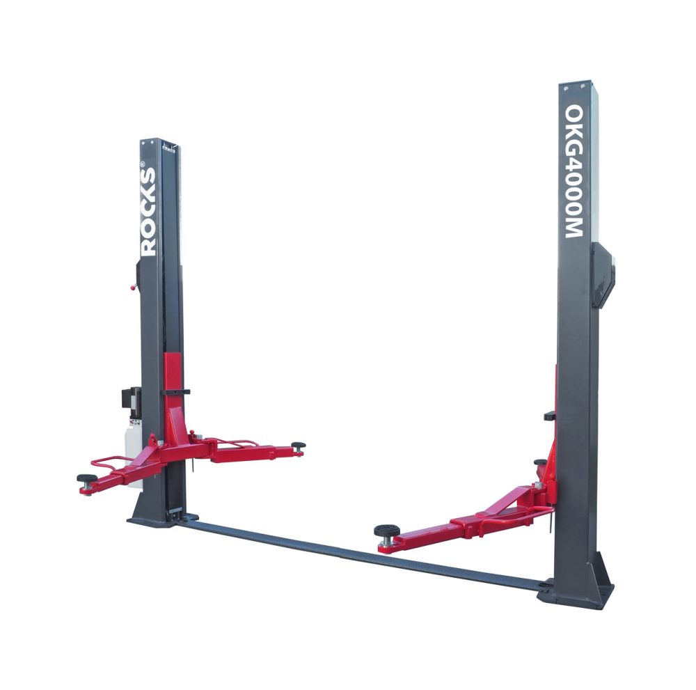 ROOKS Podnośnik dwukolumnowy elektrohydrauliczny 4 t półautomatyczny OKG-4000M