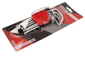 SELTA SE-1009TL Zestaw kluczy imbusowych długich TORX SECURITY w uchwycie 9 elementów TS10-TS50