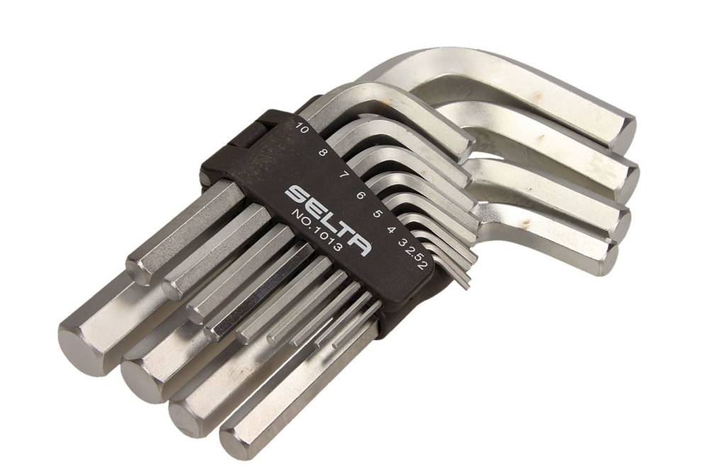 SELTA SE-1013 Zestaw kluczy imbusowych HEX w uchwycie 13 elementów 2-19 mm CrV