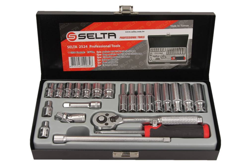 SELTA SE-2524 Zestaw narzędziowy 1/4" 24 części