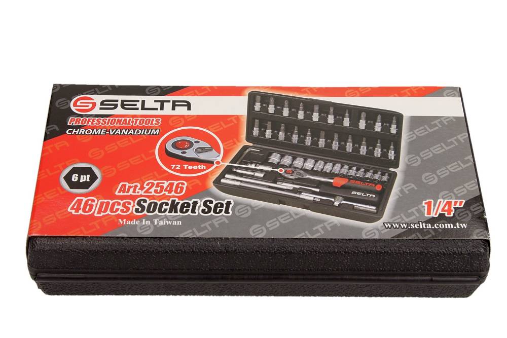 SELTA Zestaw narzędziowy 1/4" 46 części SE-2546