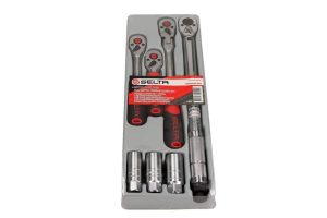 SELTA SE-30712 Zestaw grzechotek i klucz dynamometryczny 3/8" 7 elementów moduł 1/3