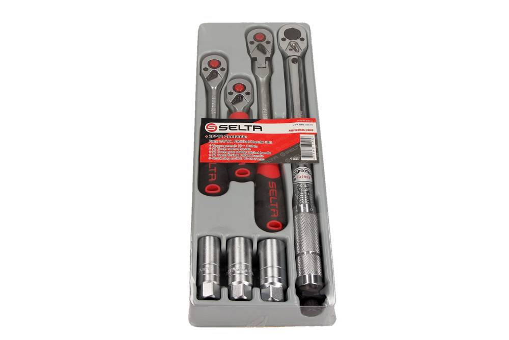 SELTA SE-30712 Zestaw grzechotek i klucz dynamometryczny 3/8" 7 elementów moduł 1/3