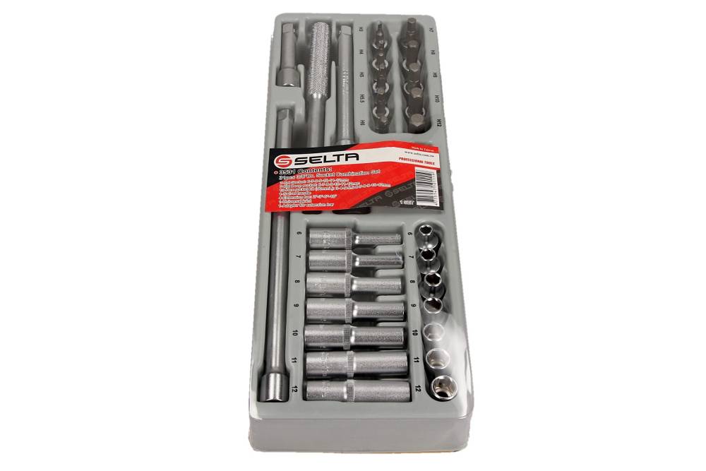 SELTA Zestaw narzędzi 3/8" 31 elementów moduł 1/3 SE-3531