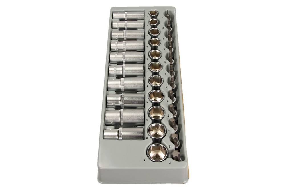 SELTA SE-3533 Zestaw nasadek HEX i TORX 3/8" 33 elementy moduł 1/3